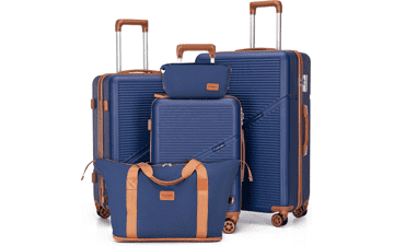 5-Piece Hardshell TSA Lock Luggage Set with Spinner Wheels