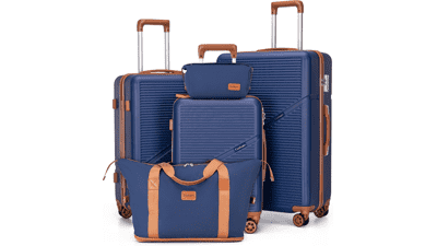 5-Piece Hardshell TSA Lock Luggage Set with Spinner Wheels