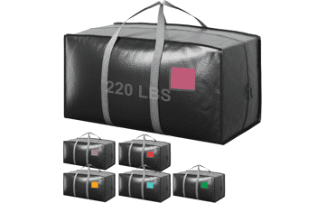 6 Pack 93L Waterproof Moving Totes with Zipper