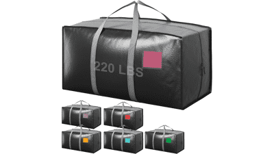 6 Pack 93L Waterproof Moving Totes with Zipper