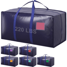 6 Pack Heavy Duty Waterproof Moving Totes 93L