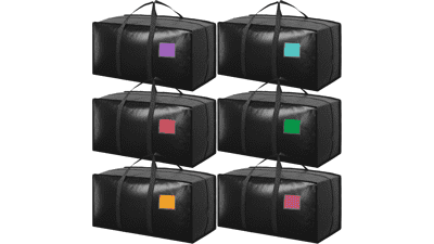 6 Pack Moving Bags 93L Heavy Duty