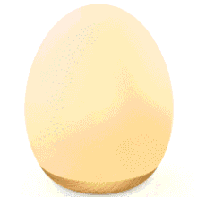 7-Color Egg Night Light for Kids – Rechargeable, Touch Dimming