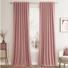 84" Blackout Curtains 2-Panel Set – Thermal Insulated, Darkening, Ash Rose