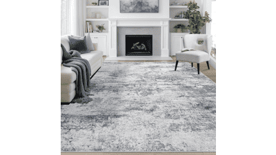 8x10 Washable Area Rug Blue Grey