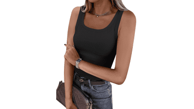 ANRABESS Women's Sleeveless Scoop Neck Tank Top
