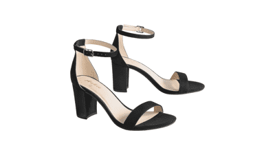 Ankis Chunky Heel Sandals – Open Toe Ankle Strap