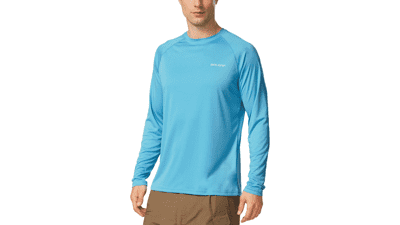 Baleaf Men's UPF 50+ Long Sleeve Rash Guard