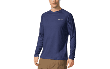 Baleaf Men's UPF 50+ Long Sleeve Rash Guard