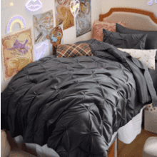 Bedsure Twin Comforter Set Dark Grey – 5 Piece Bed in a Bag