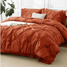 Burnt Orange 7-Piece Comforter Set – Full Size, OEKO‑TEX Certified