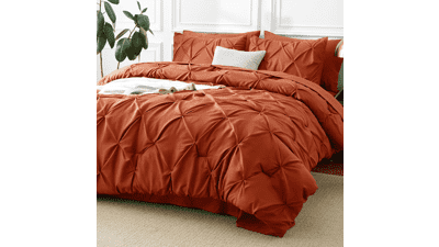Burnt Orange 7-Piece Comforter Set – Full Size, OEKO‑TEX Certified