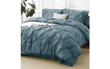 California King Comforter Set 7-Piece Mineral Blue