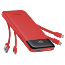 Charmast 10000mAh Portable Charger with 4 Built‑In Cables