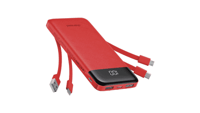Charmast 10000mAh Portable Charger with 4 Built‑In Cables