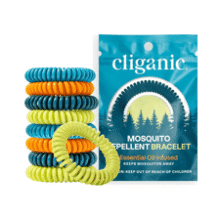 Cliganic 10-Pack Mosquito Repellent Bracelets – DEET-Free, Natural, Individually Wrapped