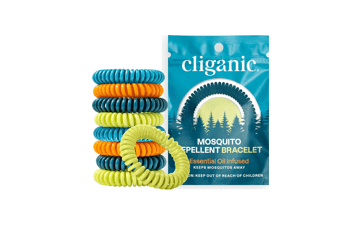 Cliganic 10-Pack Mosquito Repellent Bracelets – DEET-Free, Natural, Individually Wrapped