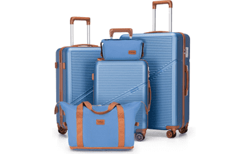 Cosbarn 20-28" ABS Hardshell Luggage Set with Wheels