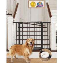 Cumbor Auto-Close Baby & Dog Gate for Stairs