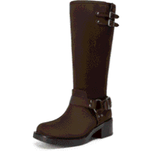 DREAM PAIRS Women's Moto Knee High Biker Boots