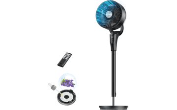 DREO 90ft Airflow Quiet Standing Fan