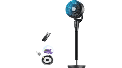 DREO 90ft Airflow Quiet Standing Fan