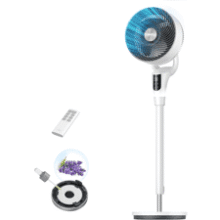DREO 90ft Airflow Standing Fan – Quiet, 90° Oscillating, 8-Speed