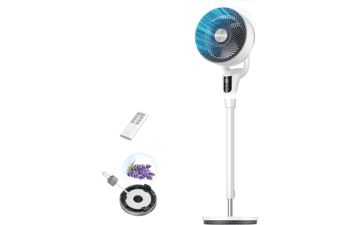 DREO 90ft Airflow Standing Fan – Quiet, 90° Oscillating, 8-Speed