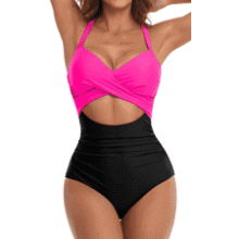 Eomenie Women's Tummy Control One-Piece Swimsuit