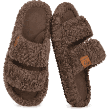 EverFoams Women's Fuzzy Memory Foam Slippers