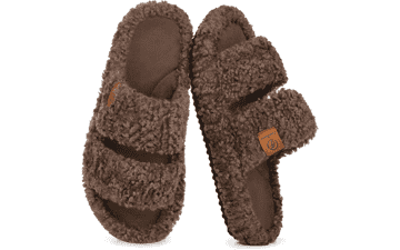 EverFoams Women's Fuzzy Memory Foam Slippers