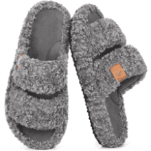 EverFoams Women's Fuzzy Memory Foam Slippers