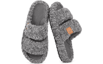 EverFoams Women's Fuzzy Memory Foam Slippers