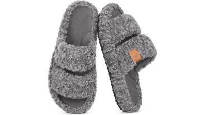 EverFoams Women's Fuzzy Memory Foam Slippers