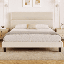 GRUSIGN Queen Velvet Platform Bed Frame