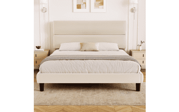 GRUSIGN Queen Velvet Platform Bed Frame