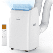 Gasbye Dual Hose Portable AC – 14,000 BTU, 13.6 CEER, 45dB