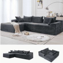 Korser 110" L-Shaped Modular Sofa with Chaise