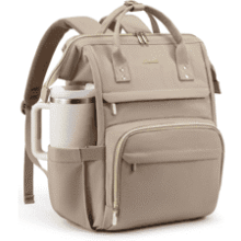 LOVEVOOK Women's 15.6" Waterproof Laptop Backpack with Tumbler Pocket