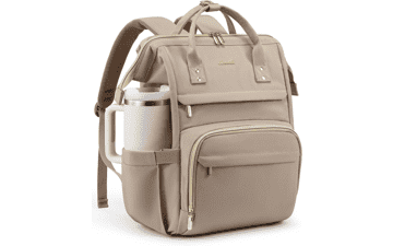 LOVEVOOK Women's 15.6" Waterproof Laptop Backpack with Tumbler Pocket
