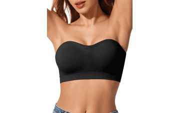 LetsJoli Strapless Push-Up Bandeau Bra – Wireless, Padded, Non-Slip