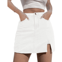 Luvamia Women's High Waisted Denim Skort