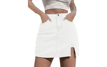Luvamia Women's High Waisted Denim Skort