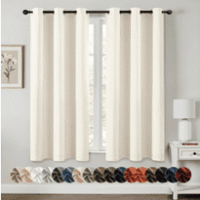 MIULEE 2-Panel Blackout Curtains 40x45 Birch