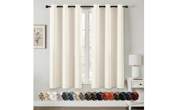 MIULEE 2-Panel Blackout Curtains 40x45 Birch