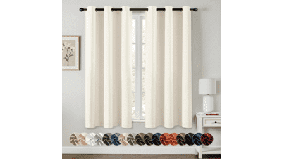 MIULEE 2-Panel Blackout Curtains 40x45 Birch