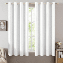 MIULEE 52x45 Blackout Linen Curtains – 2 Panels