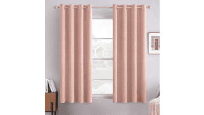 MIULEE Blackout Linen Curtains 52x54