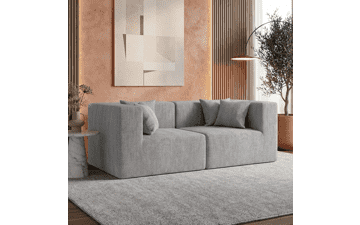MONVANE 75" Loveseat Sofa – Chenille Modular, Light Grey