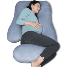 MOON PARK 57" U-Shaped Pregnancy Pillow – Full Body Support, Removable Cover